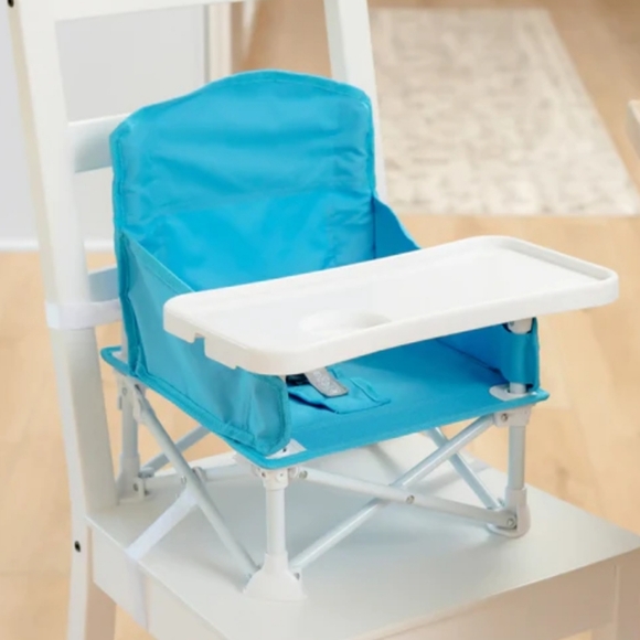 NEW Regalo Portable Unisex Multi-Functional Booster Seat w/Attachable Tray, Aqua - Picture 13 of 16